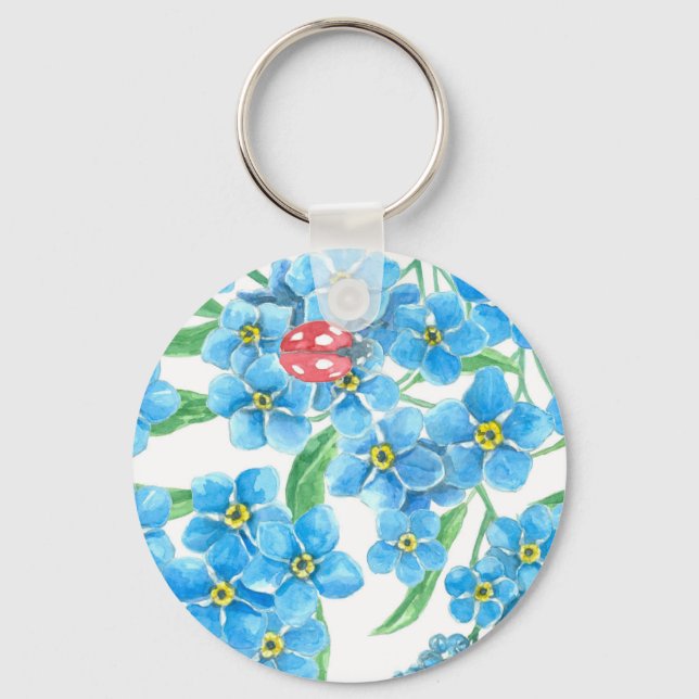 Llavero Olvídate de mi patrón floral sin fisuras (Anverso)