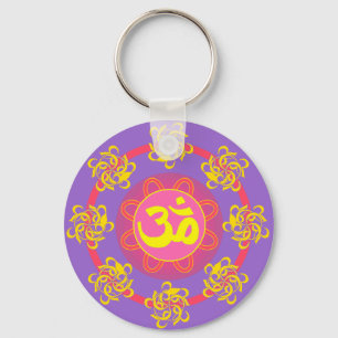Llavero ¡Om con Swirls y Colores!