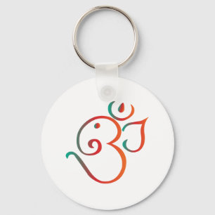 Llavero OM-ganpati-verde-naranja
