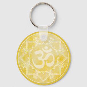 Llavero Om Mandala Amarillo Keychain
