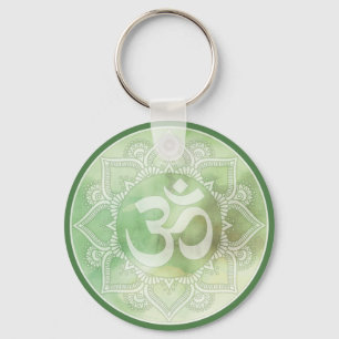 Llavero Om Mandala Green Keychain