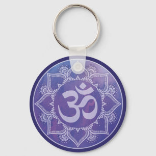Llavero Om Mandala Purple Keychain