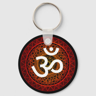 Llavero Om Mandala Red Root Chakra