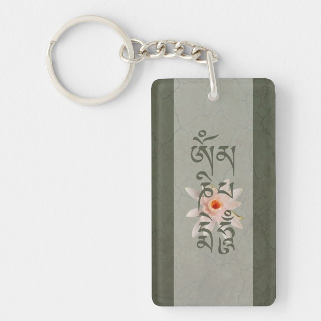 Llavero Om Mani Padme Hum Lotus (Frente)