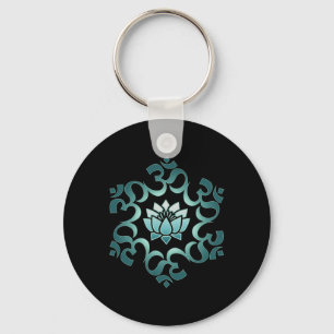 Llavero Om, Mantra, Símbolo, Mandala, Flor de Loto, Budism