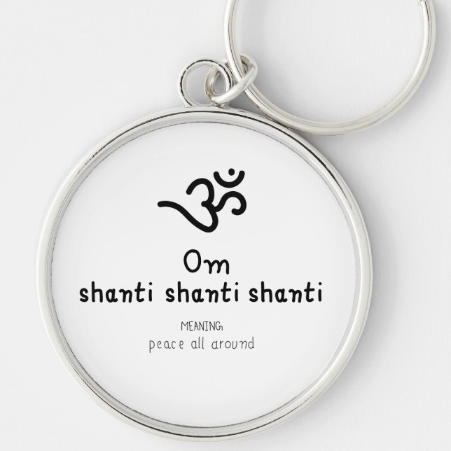 Llavero Om Shanti Shanti Shanti - sanskrit quote (Frente)