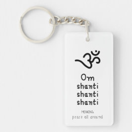 Llavero Om Shanti Shanti Shanti - sanskrit quote