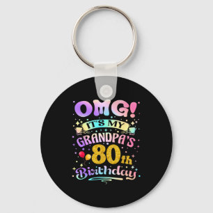 Llavero Omg Es El Cumpleaños 80 De Mi Abuelo Feliz 80 Años