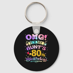Llavero Omg Es El Cumpleaños 80 De Mi Tía Feliz 80 Años
