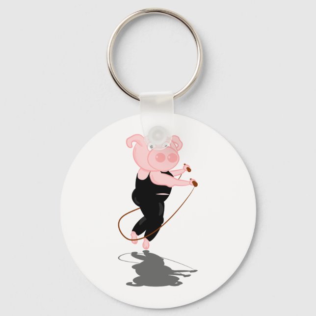 Llavero Omitir cerdo Personalizado lindo (Anverso)