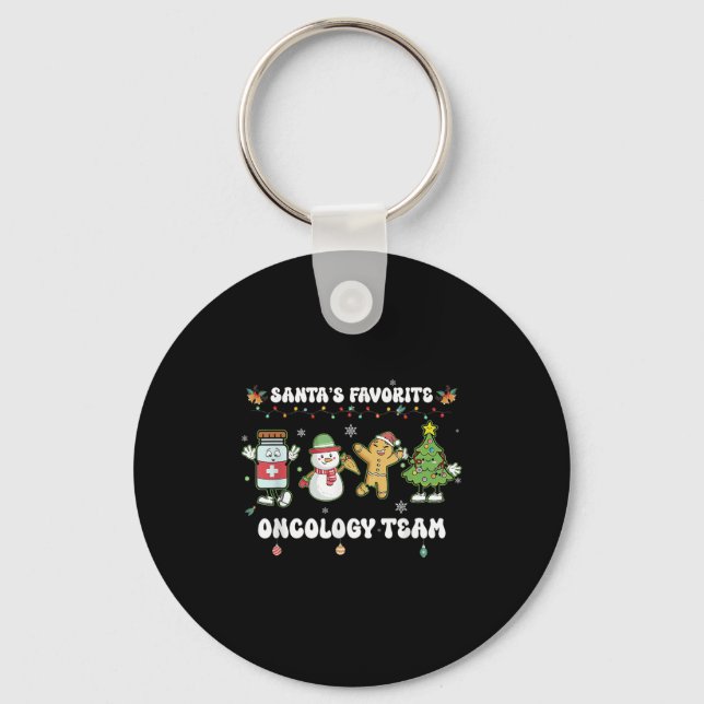 Llavero Oncology Christmas Crew Chemotherapy Nurse Techs N (Anverso)
