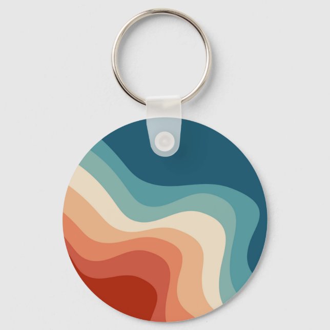 Llavero Ondas de estilo retro (Anverso)