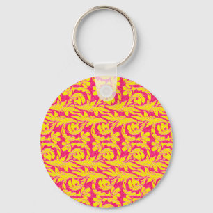 Llavero Ondas metálicas de color rosa amarillo