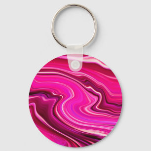 Llavero Ondas rosadas y púrpura