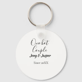 Llavero One hot couple add name since 20XX year date