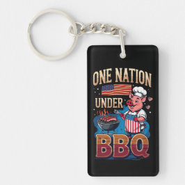 Llavero One Nation Under BBQ – Vintage Chef Grillmaster