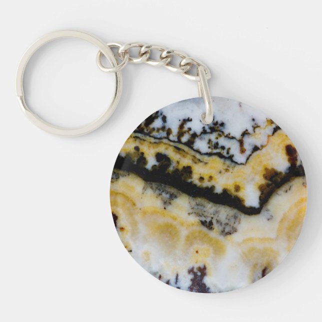 Llavero Onyx de encaje plateado (Frente)