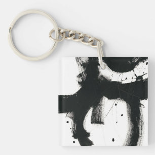 Llavero Onyx Gesture - Black Paint Strokes