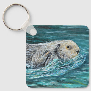 Llavero Ooh Goody Lunchtime Sea Otter Pinting Keychain