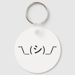 Llavero Oops Shrug Emoticon ¯\_(シ)_/ Ø Kaomoji japonés