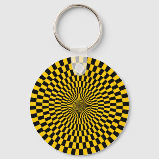 Llavero Op Art - Amber y Black
