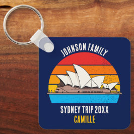 Llavero Ópera de Sidney Australia Personalizado azul