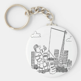 Llavero Operador de la grúa del sitio de construcción