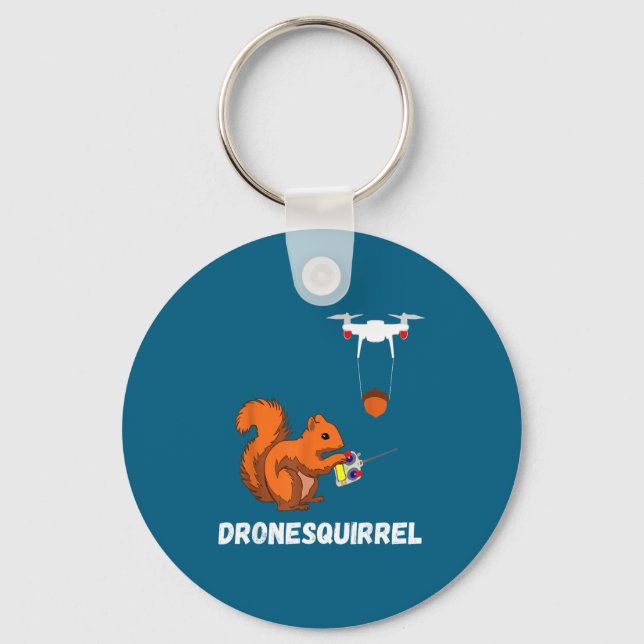 Llavero Operadores de Quadcopter Piloto de Dron Ardilla Ca (Anverso)