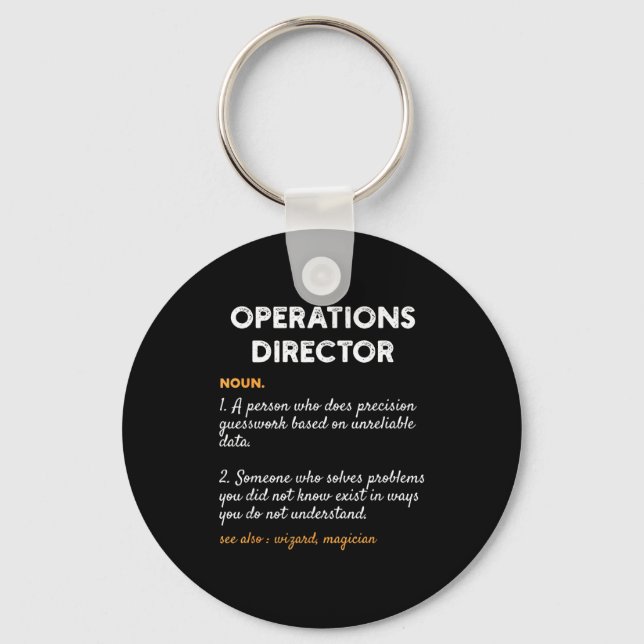 Llavero Operations Director Profession Funny Dictionary De (Anverso)