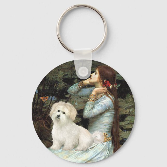 Llavero Ophelia Sentada - Coton de Tulear 7 (Anverso)
