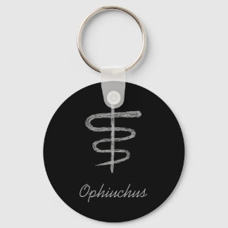 Llavero Ophiuchus. Rótulo zodiaco en gris.
