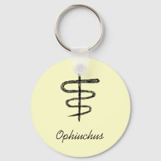 Llavero Ophiuchus. Signo del zodíaco. Esbozo negro.