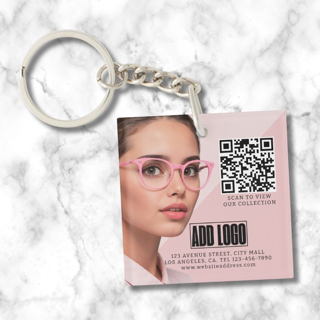 Llavero Optometrist Oftalmología Eyewear Business QR Code (Subido por el creador)