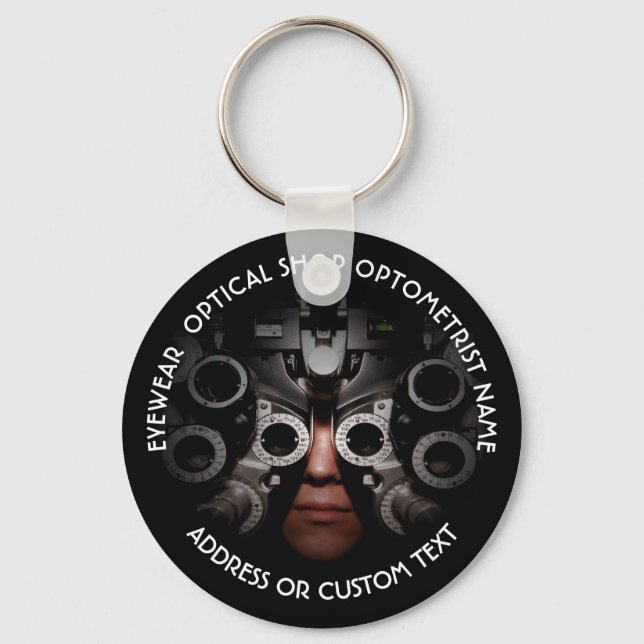 Llavero Optometrist Shop Ophthalmólogo Nombre (Anverso)