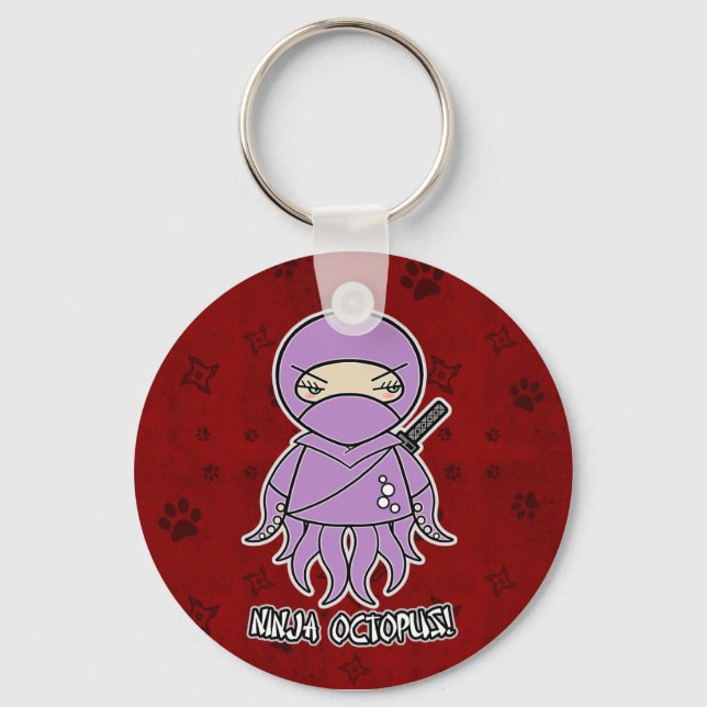 Llavero ¡Opulpo Ninja! En Red Keychain (Anverso)