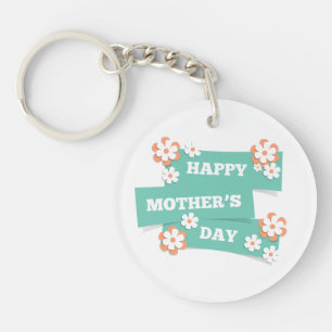 Llavero Orable Floral feliz Día de la Madre Keychain