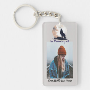 Llavero Oración conmemorativa Lone Wolf Howling Animal