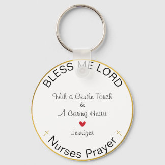 Llavero Oración de enfermeras Personalizada Bendito Señor