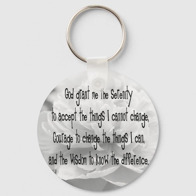 Llavero Oración de Serenity Peony Keychain (Anverso)