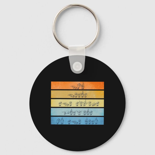 Llavero Oraciones Concienciación Sorda Lenguaje de Rótulo  (Anverso)