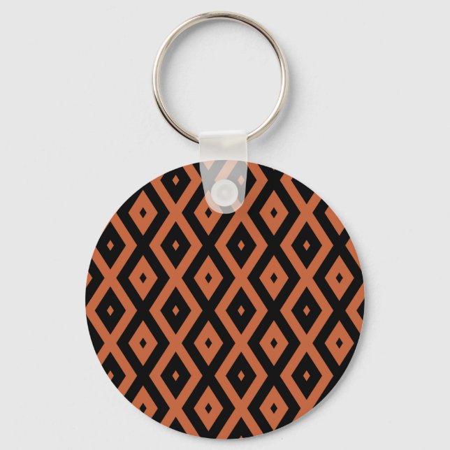 Llavero Orange and black diamond pattern (Anverso)