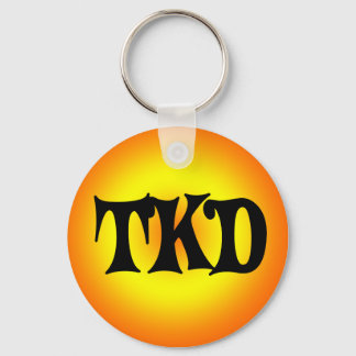 Llavero Orange and Yellow TKD Keychain