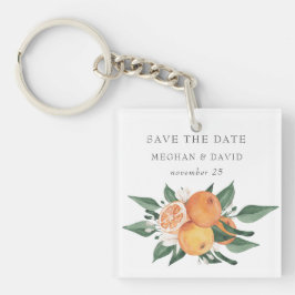 Llavero Orange Blossoms Citrus Botanical Save the Date