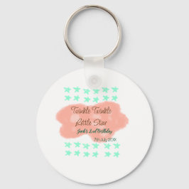 Llavero Orange clouds twinkle twinkle little stars green