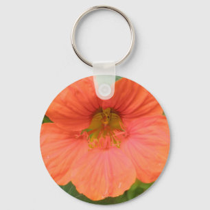 Llavero Orange Nasturtium Flower Keychain
