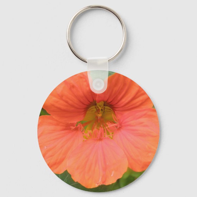 Llavero Orange Nasturtium Flower Keychain (Anverso)