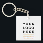 Llavero Orange Personalized Logo and Text Clear<br><div class="desc">Easily personalize this Orange Personalized Logo and Text Clear Keychain with your own company logo and custom text. The keychain can advertise your brand as promotional giveaways,  corporate gifts,  or as gift for your corporate events. No minimum order quantity and no setup fee.</div>