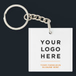 Llavero Orange Personalized Logo and Text Clear<br><div class="desc">Easily personalize this Orange Personalized Logo and Text Clear Keychain with your own company logo and custom text. The keychain can advertise your brand as promotional giveaways,  corporate gifts,  or as gift for your corporate events. No minimum order quantity and no setup fee.</div>