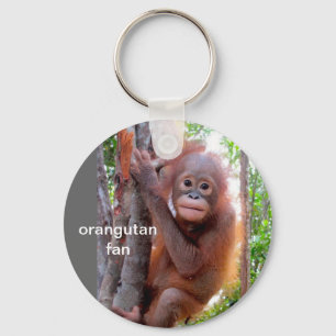 Llavero Orangutan bebé en el árbol