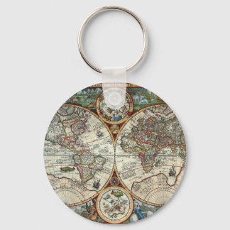 Llavero Orbis Terrarum 1594 - Famous World Map